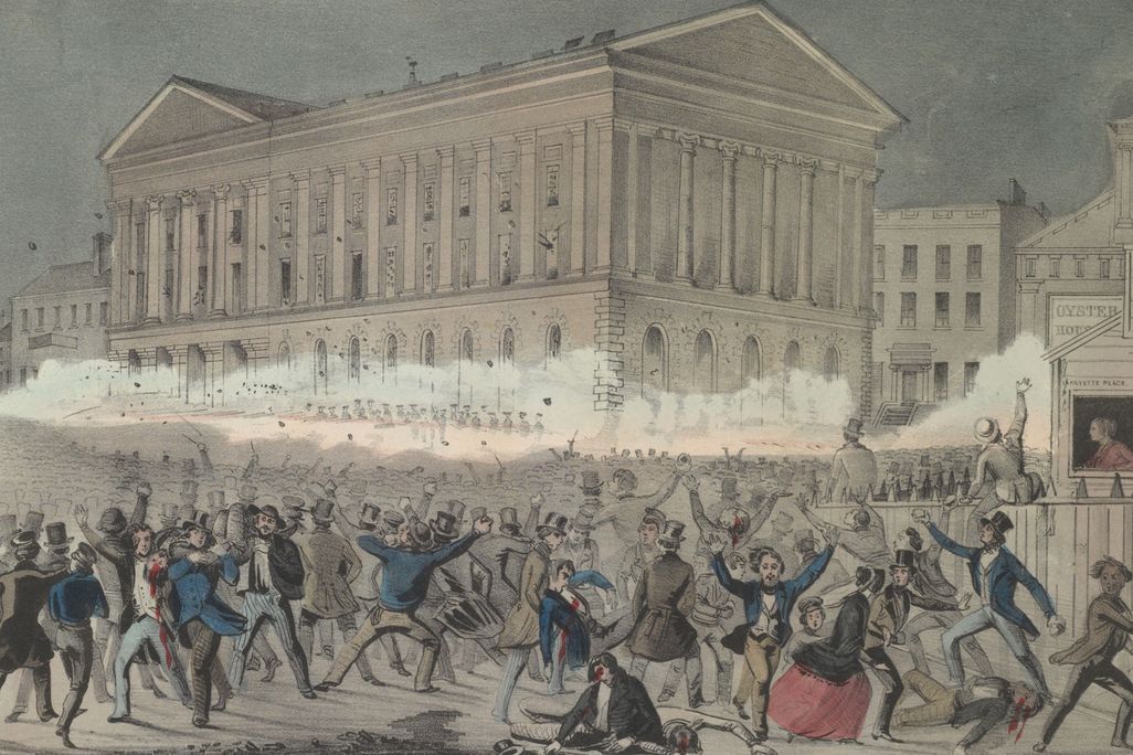 Great riot at the Astor Place opera house, New York on Thursday evening May 10th, 1849