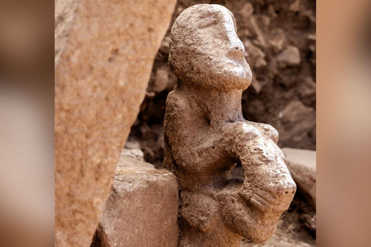 The circumstances of the artwork’s creation have been lost to time. But the artifact has survived for centuries, buried at an archaeological site known as Karah