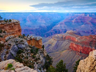 Dinosaurs likely weren't around to witness this lovely view from the rim of the Grand Canyon. 