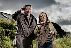 Ciarán Hinds and Kerry Condon in The Shore