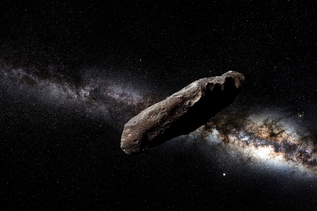 An artist's impression of 'Oumuamua, first spotted in 2017.