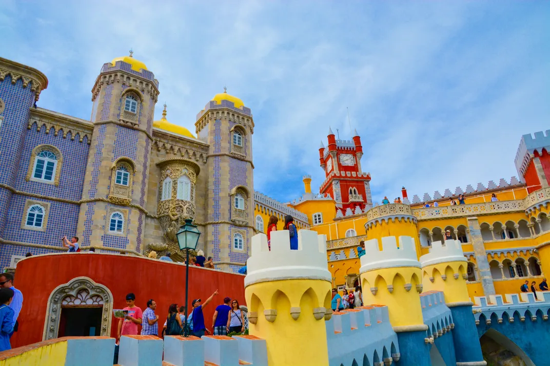 The colorful National Palace of Pena
