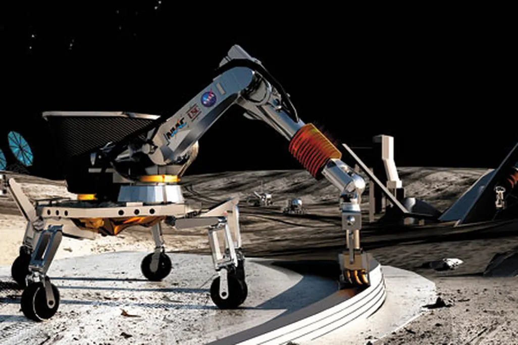 Additive manufacturing could be used for creating concrete structures on the moon.