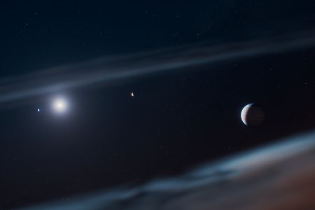 This artist&rsquo;s concept shows the Beta Pictoris system, about 63 light years away.