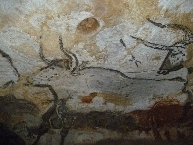 Cave drawing of a bull