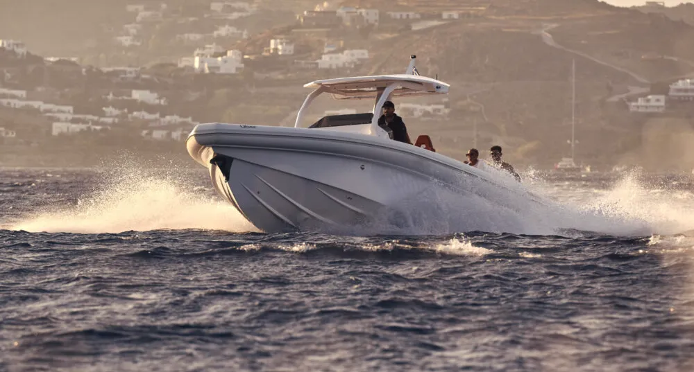 Speedboat on water