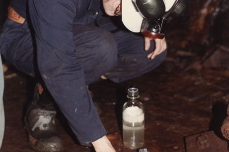 Barbara Sherwood Lollar sampling dissolved hydrogen and sulfate found in the oldest-known pool of water.