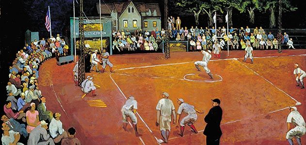 Baseball at Night by Morris Kantor