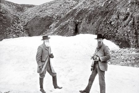 Naturalist and writer Burroughs (above, left, with conservationist Muir) fretted that he was "the most ignorant man" aboard ship.