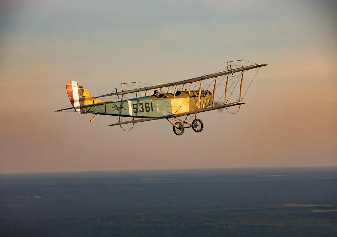 Curtiss JN-4D Jenny in the sky