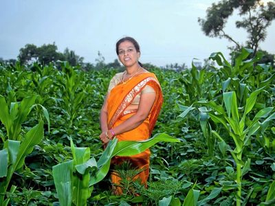 Manasi Kulkarni on her farm in Nandgaon, Maharashtra, India