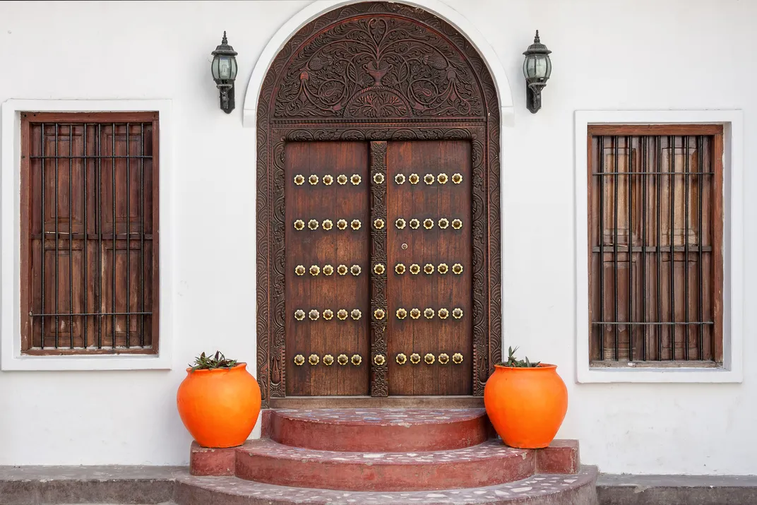Traditionally decorative doorways in Zanzibar's Stone Town