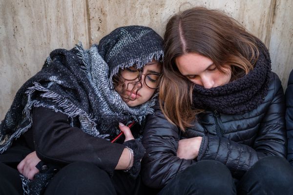 Early morning at the 24 hour procession in Trapani thumbnail
