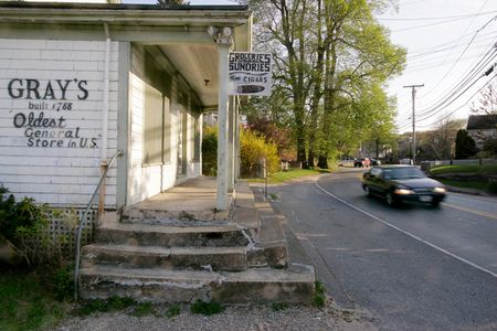 Gray’s general store, located in Little Compton, Rhode Island, was built the year before George Washington was sworn in as the nation's first president. Shown here in 2017, the store closed in 2012 after the owner died. 