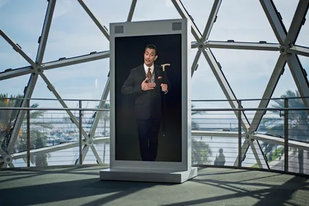 The museum worked with San Francisco ad agency Goodby Silverstein & Partners to feed hundreds of news interviews, quotes from Dalí's autobiography and other written works, and archival video footage into an artificial intelligence system to recreate the artist.