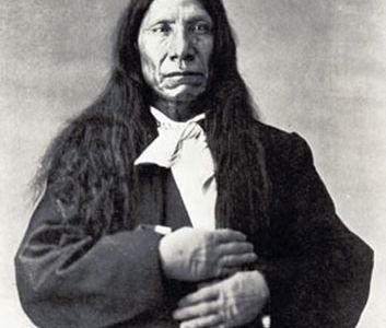 The great Lakota chief Red Cloud at 51, in an 1872 portrait by Alexander Gardner