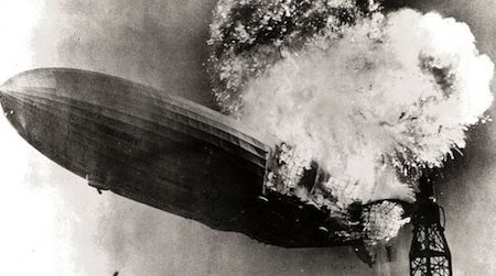 The Hindenburg disaster was captured on camera and in eye-witness accounts.