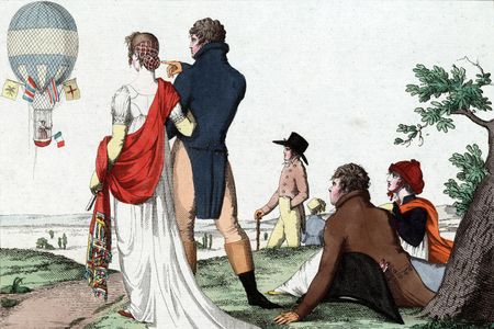 At the dawn of the 19th century, balloon flight was still a novelty, and women aviators even more so. A few pioneers like Jeanne Geneviève Garnerin (depicted here during an 1802 flight in France) had been aloft. But as of October 1825, no American woman had flown.