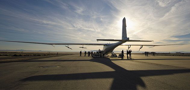 AeroVironment’s Global Observer (in California last year), designed to fly for a week on hydrogen, will triple the endurance of experimental, gas-powered UVAS from the late 1980s.