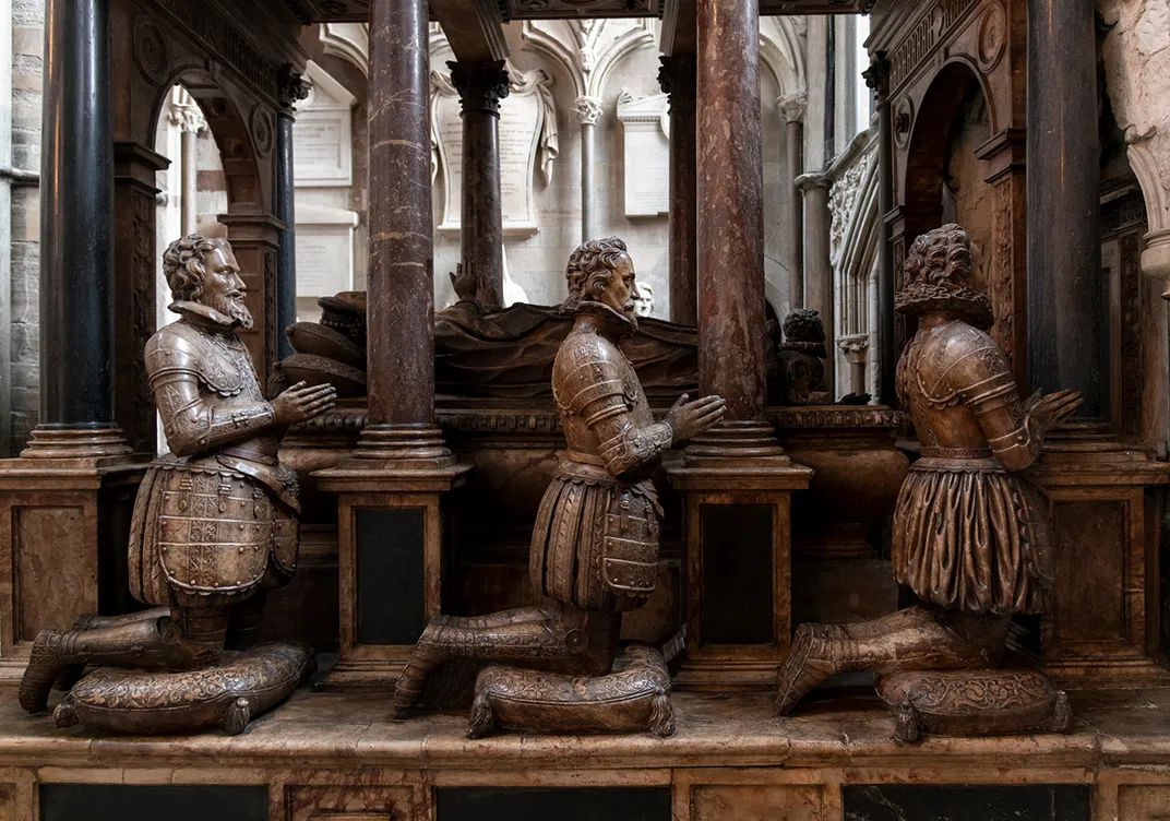 Six Sons Kneeling in monument to Henry, Baron Norris of Rycote