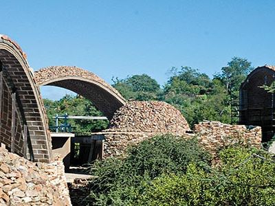 The Mapungubwe National Park Interpretive Center in South Africa is John Ochsendorf's most famous work.