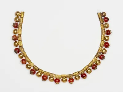 This necklace was likely stolen from a Turkish archaeological site in 1976.