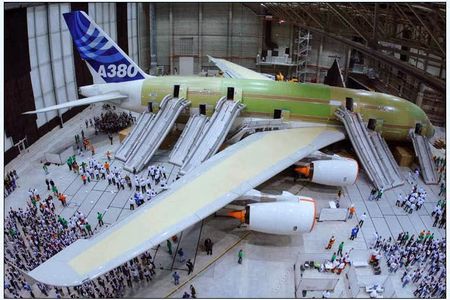 Before the A-380 flew its first passenger, Airbus showed that more than 800 people could evacuate safely in an emergency.