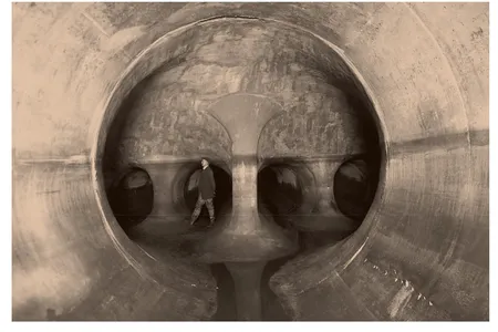 Construction of interceptor sewers in the 1920s—New Jersey, U.S. The main interceptor is 22 miles long and connects to 18 miles of branch sewers.