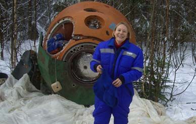 Dyson during wilderness training in Russia, January 2009.