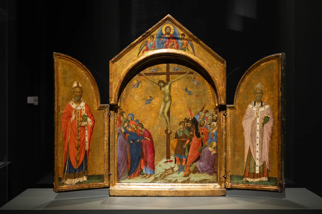 The Crucifixion; the Redeemer with Angels; Saint Nicholas; Saint Gregory