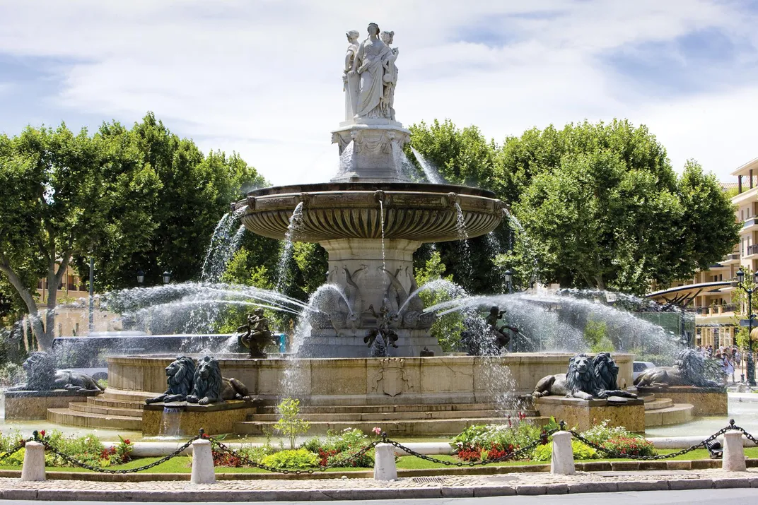 Fountain in central Aix-en-Provence