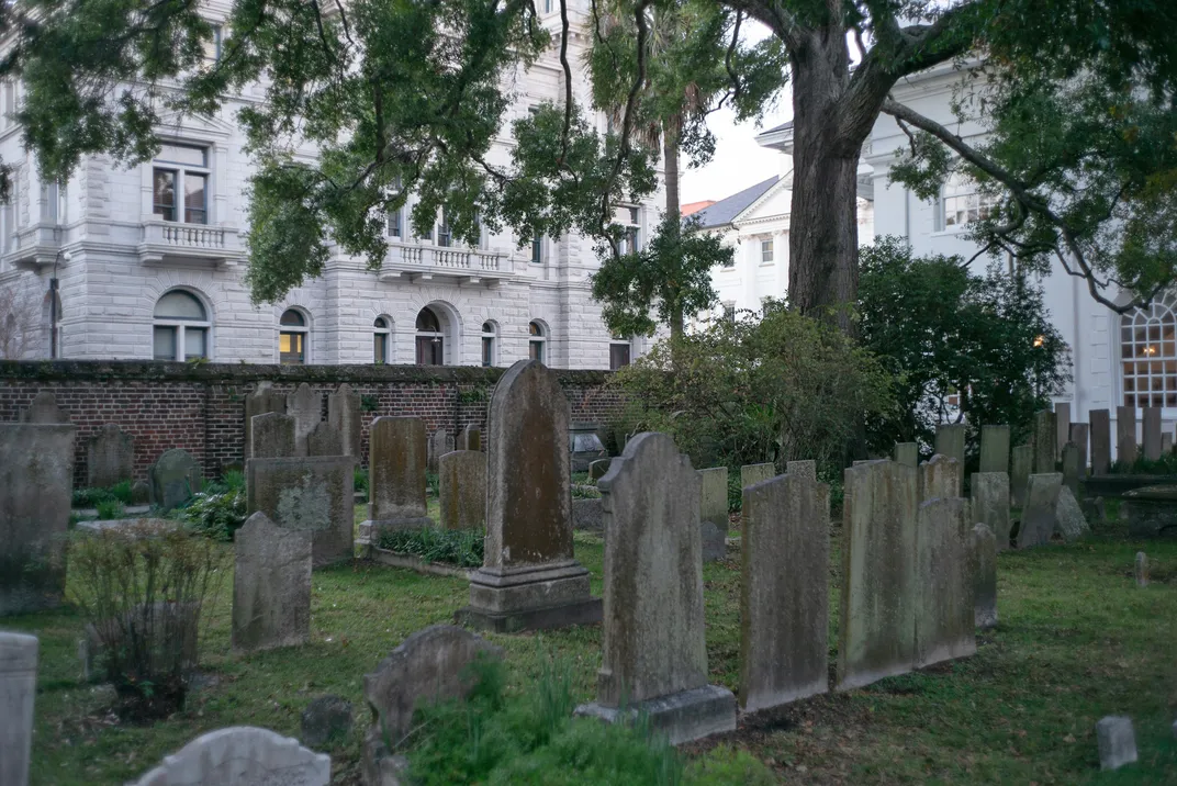 The graveyard at St. Philip’s Church