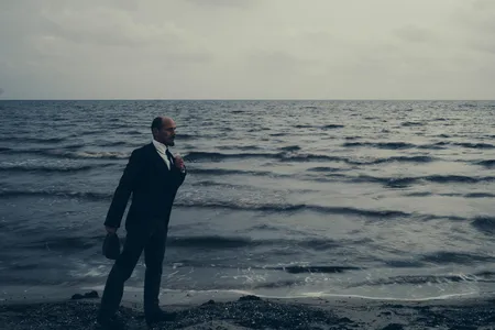 David Monteleone’s self-portrait as Lenin in Trelleborg, Sweden, where the Russian revolutionary arrived by ferry from Germany.