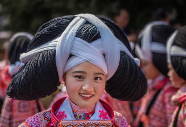 The Long-horn Miao girl. thumbnail