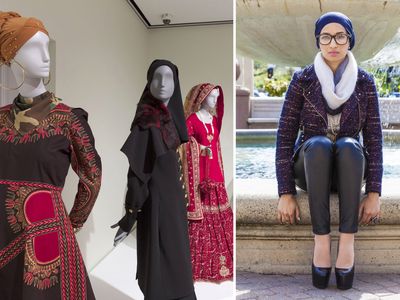 Saba Ali, right, and Contemporary Muslim Fashions on view at Cooper Hewitt, Smithsonian Design Museum