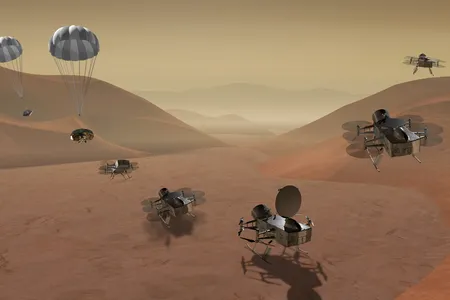 The Dragonfly rotorcraft could travel far from its original landing site on its own power.