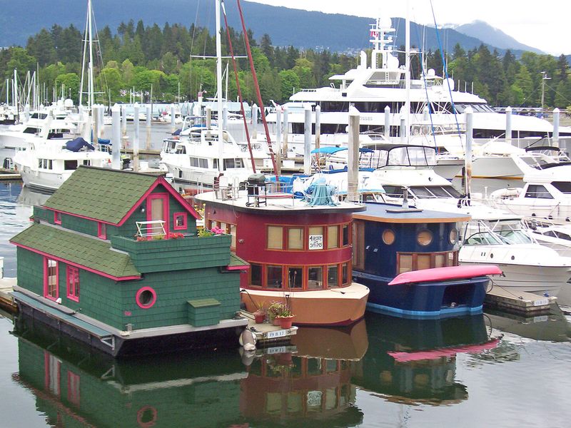 Houseboats Coal Harbor Vancouver,B.C.,Canada Smithsonian Photo