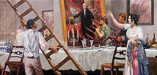 Dolley Madison rescue of George Washington portrait