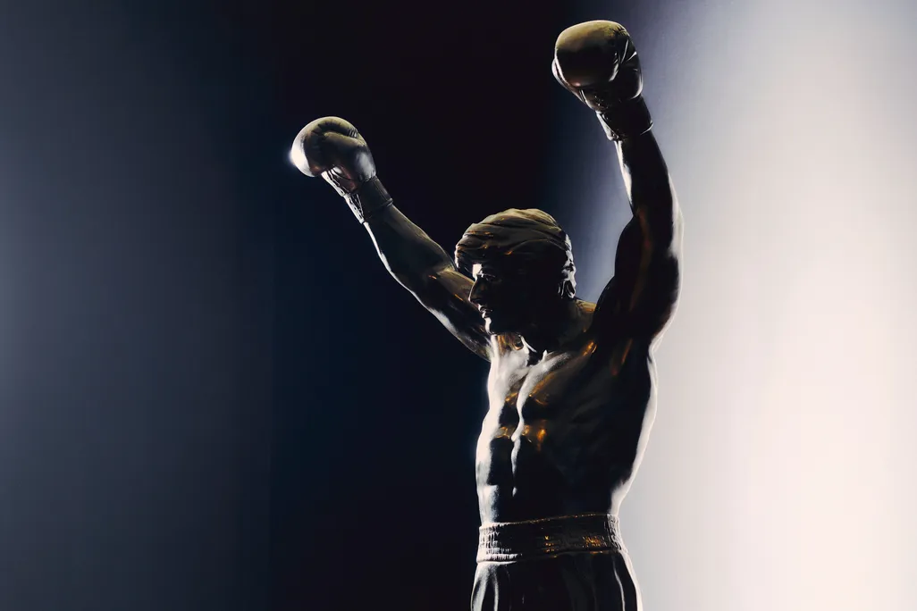 Rocky statue