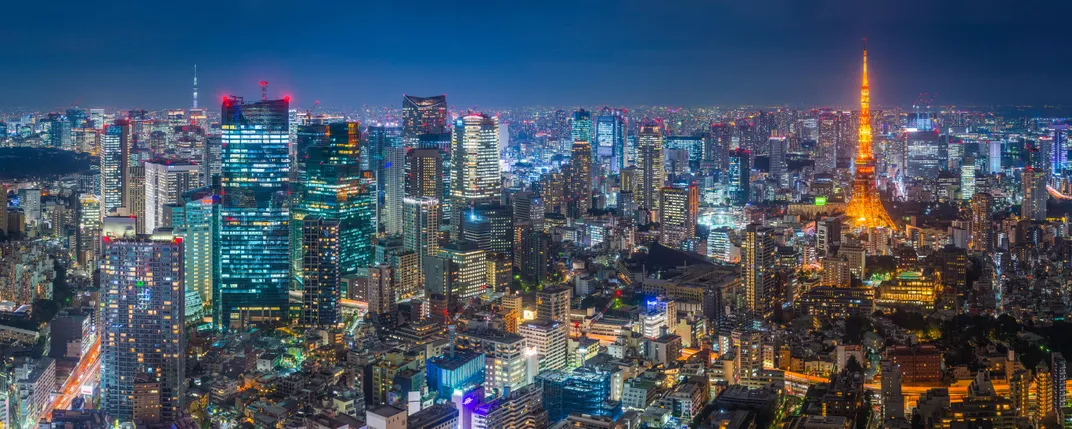 Evening panorama of Tokyo