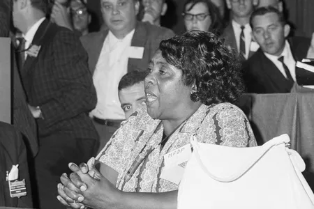 Civil rights activist Fannie Lou Hamer's searing speech about the brutality she'd endured because, as a voting rights activist, she wanted black Americans "to become first-class citizens," made primetime before the 1964 DNC officially kicked off.