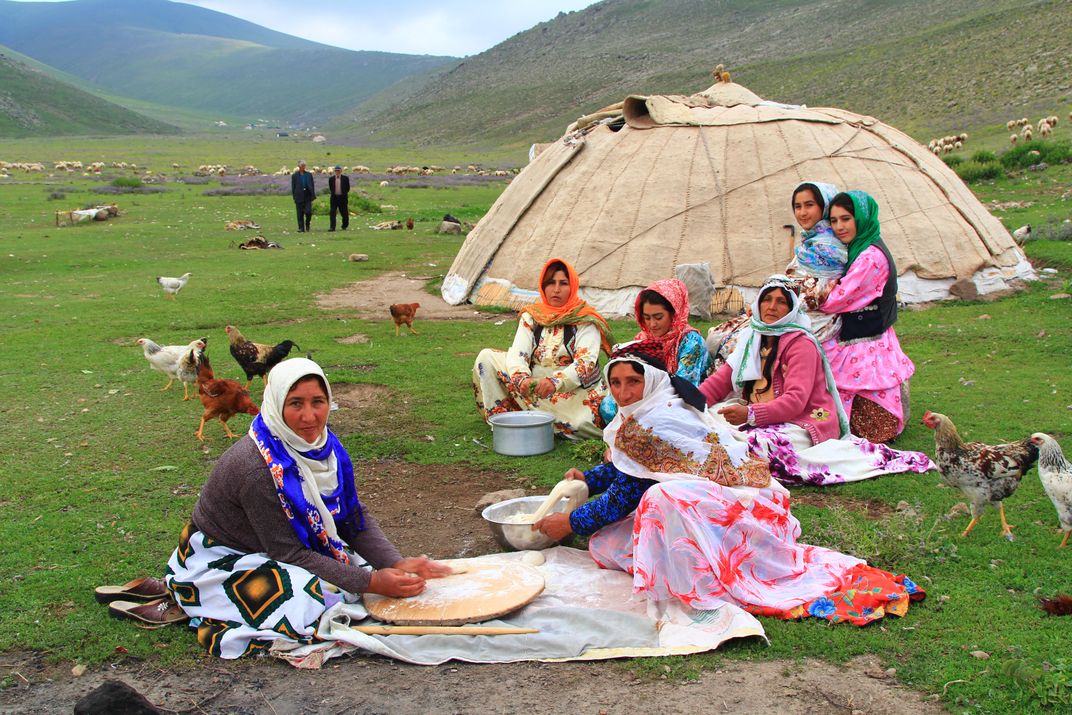 Nomads of iran,they live the hard situation yet.with the hard work in