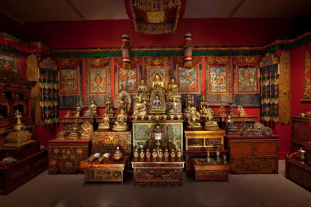 This resplendent Tibetan shrine room will greet visitors to the Sackler Gallery's upcoming "Encountering the Buddha" exhibition.