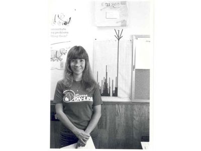 An undated photo of video-game pioneer Roberta Williams during the early days of Sierra On-Line, the company she and her husband founded.