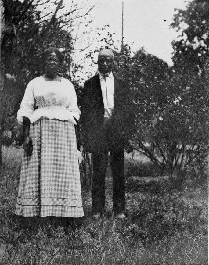 Abaché and Cudjo Lewis, survivors of the Clotilda, in Africatown in the 1910s