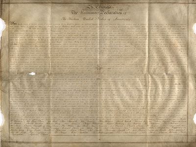 The second parchment Declaration of Independence