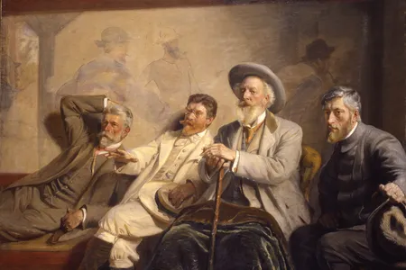 The 1906 Kunstdommere (Art Judges) (detail) by Michael Ancher, group portrait captured a handful of Danish cultural luminaries of Scandanavia’s Modern Breakthrough movement of the 1870s and 1880s.