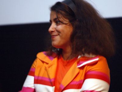 Marjane Satrapi during a premiere of her film Persepolis