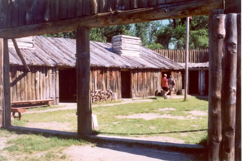 Reconstruction of Fort Mandan, Lewis & Clark Expedition