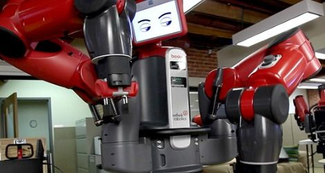 Baxter, a robot that can work with humans.